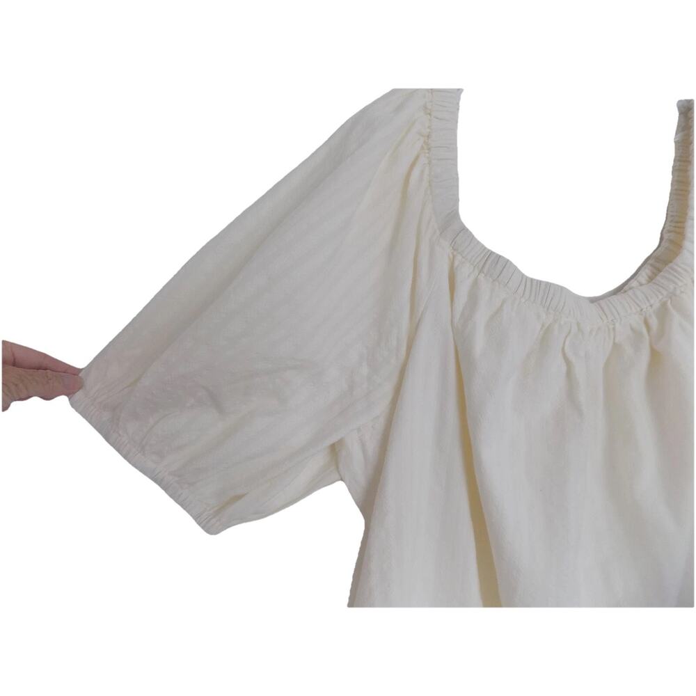 Old Navy dress shift puffy short sleeves pockets ivory size XXL NWT - Picture 2 of 10